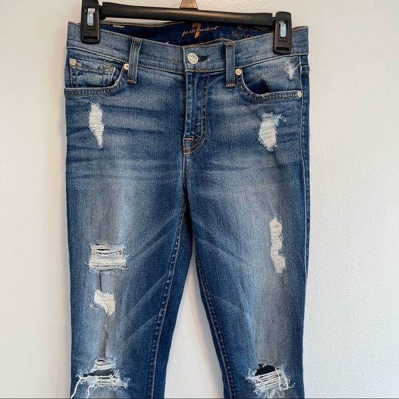 7FAM The Ankle Skinny Jeans size 25 - Picture 3 of 8